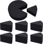 12PCS 2 Bags Triangle Powder Puff Face Paint Sponges Premium Black Half Moon Makeup Sponge Mini Applicator Wedges