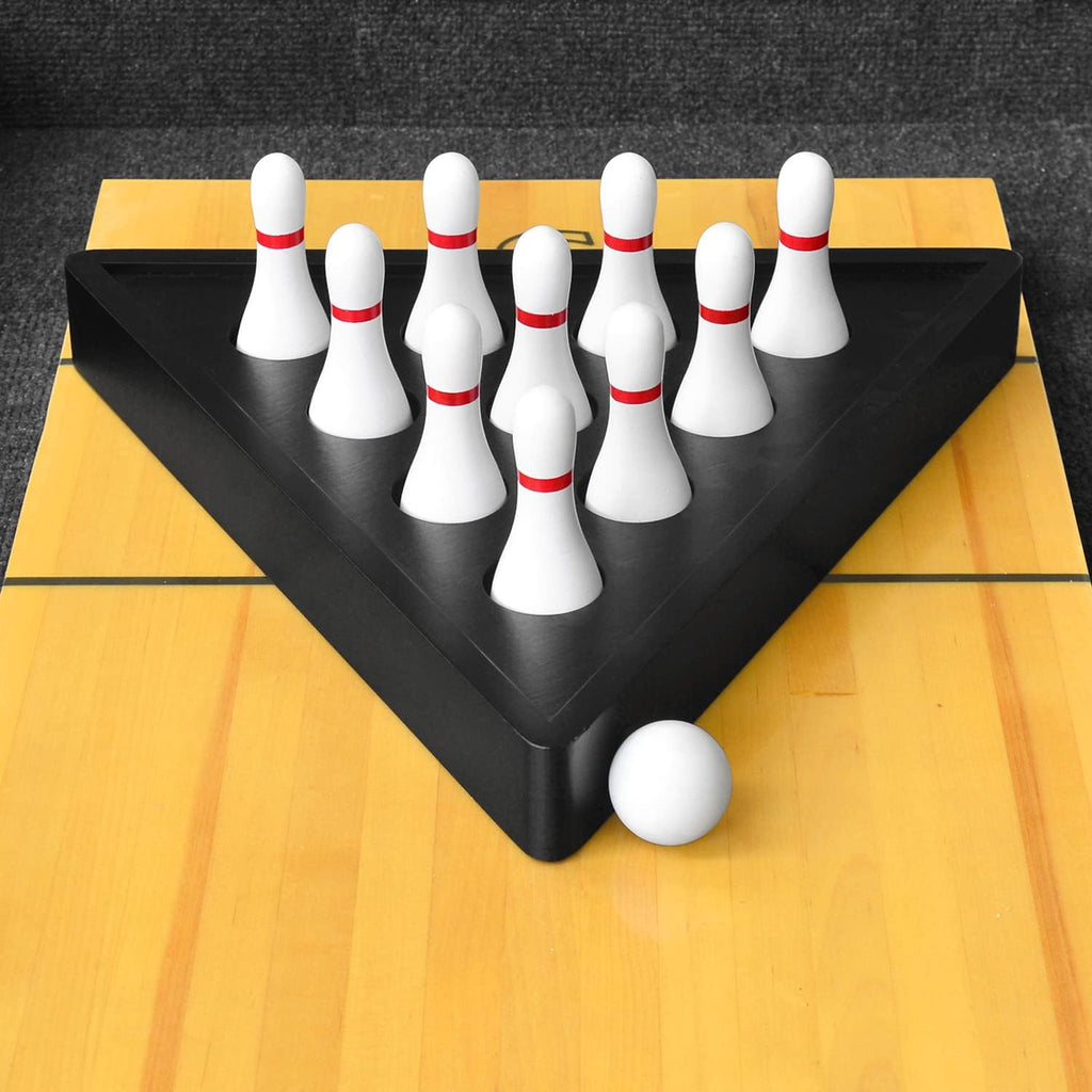 Tabletop Shuffleboard Bowling Pin Set Portable Shuffleboard Bowling Pin Game,Solid Wood Shuffleboard Bowling Curling