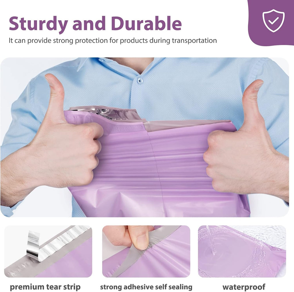Poly Mailers 14.5x19 Inch 100 Pack,Large Shipping Bags,Purple