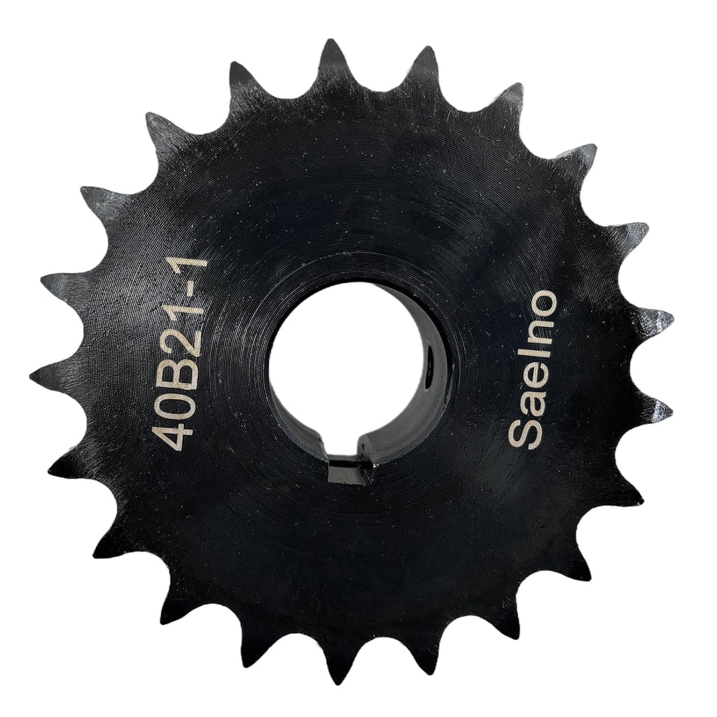 #40 Roller Chain Sprocket Type B 1 inch Bore 21 Tooth, Hardened Antirust 1045 Steel Drive Sprockets 40B21-1