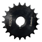 #40 Roller Chain Sprocket Type B 1 inch Bore 21 Tooth, Hardened Antirust 1045 Steel Drive Sprockets 40B21-1