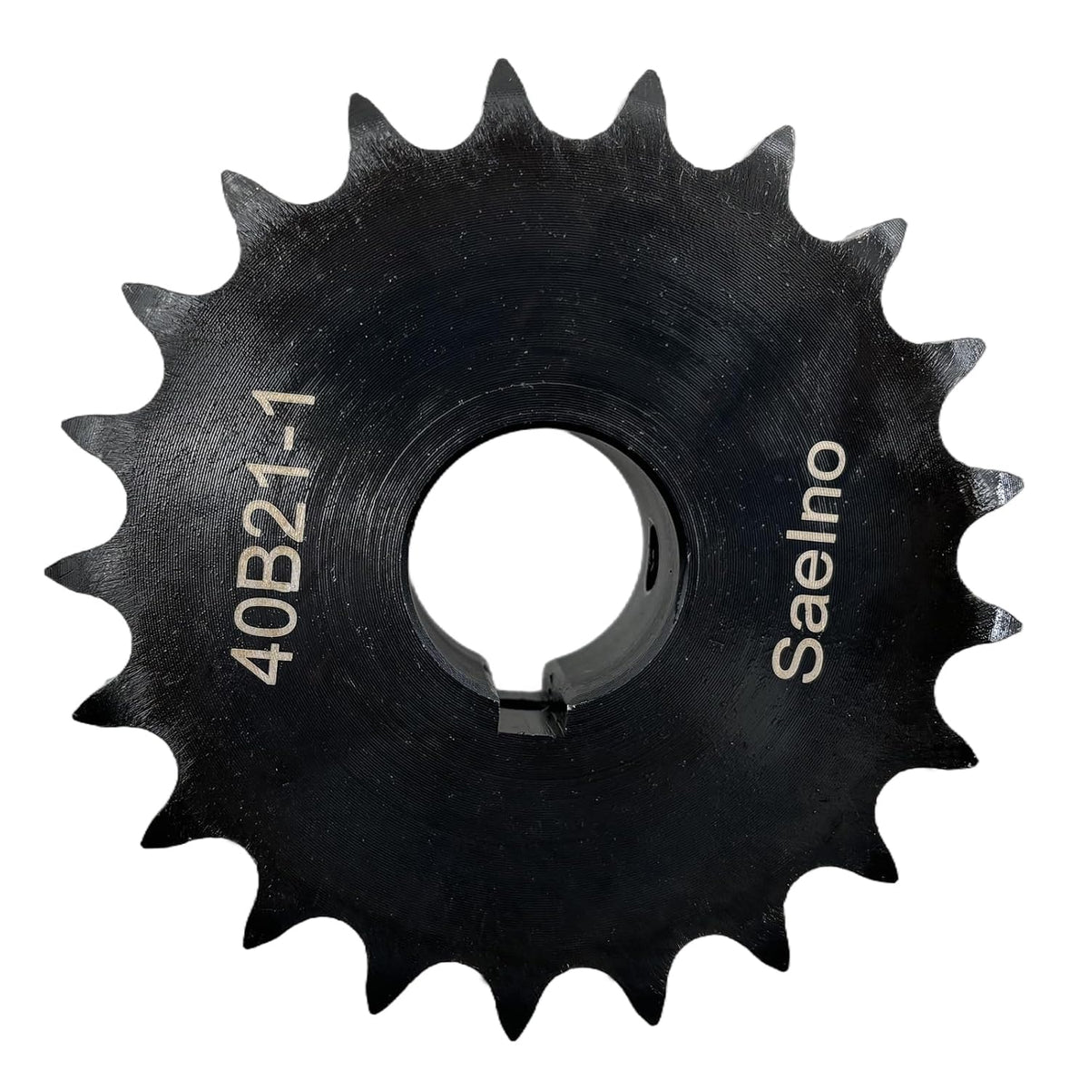 #40 Roller Chain Sprocket Type B 1 inch Bore 21 Tooth, Hardened Antirust 1045 Steel Drive Sprockets 40B21-1