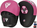 Boxing Pads Focus Mitts, Maya Hide Leather Curved Hook and Jab Target Hand Pads, Great for MMA, Kickboxing, Martial