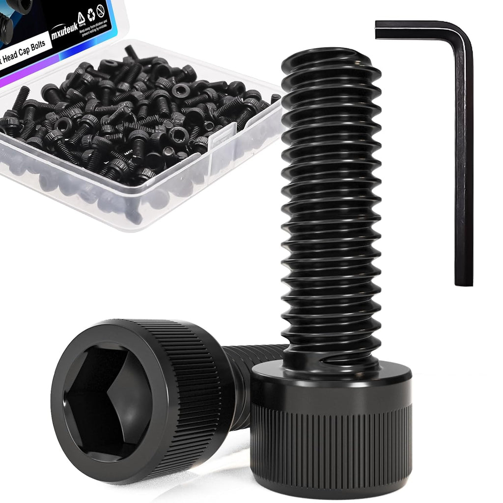 mxuteuk M3 x 8mm Screws,12.9 Grade Alloy Steel,Hex Socket Head Cap Screws Suitable for 3D Printer(150PCS)