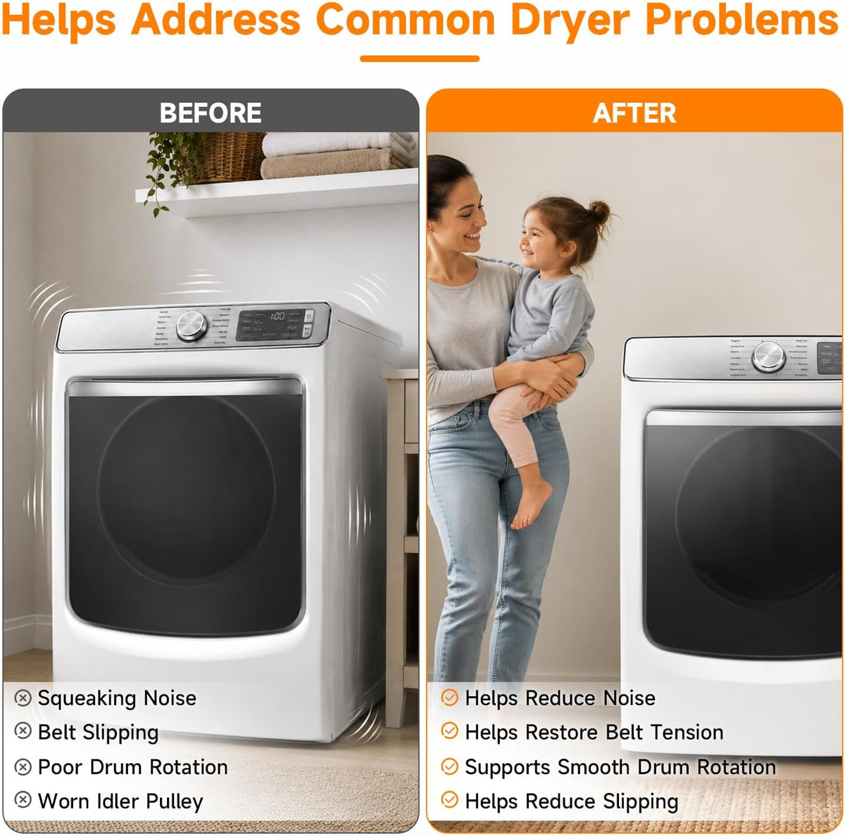 Dryer Repair Kit Compatible with Whirlpool WED5100HW1 WED5610XW1 WED5600XW0 WED5100HW3 WED5500XW0 WED5605MW0 WED5100HW2 WED5610XW0 WED6120HC2