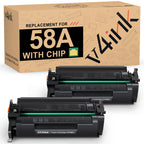 58A Toner Cartridge Black 2 Pack Compatible for HP 58A CF258A M404n M404dn