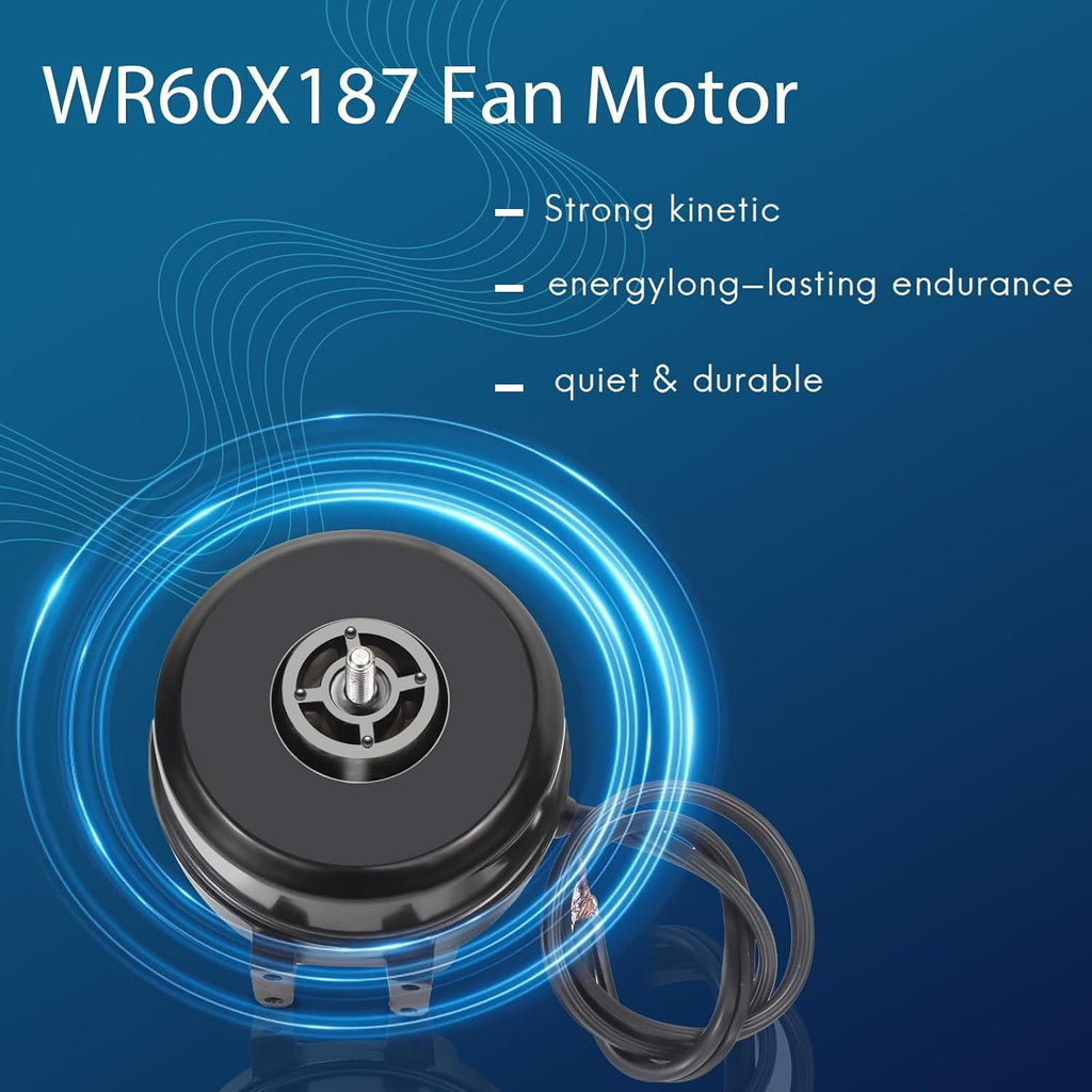 WR60X187 Refrigerator Condenser Fan Motor with OEM Parts