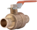 SharkBite 3/4 Inch Crimp Ball Valve, Brass Plumbing Fitting, PEX Pipe, PE-RT, 22462LFA