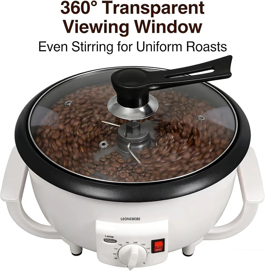 Home Coffee Roaster, Household Electric Coffee Bean Baker Nut Peanut Cashew Chestnuts Roasting Machine Adjustable