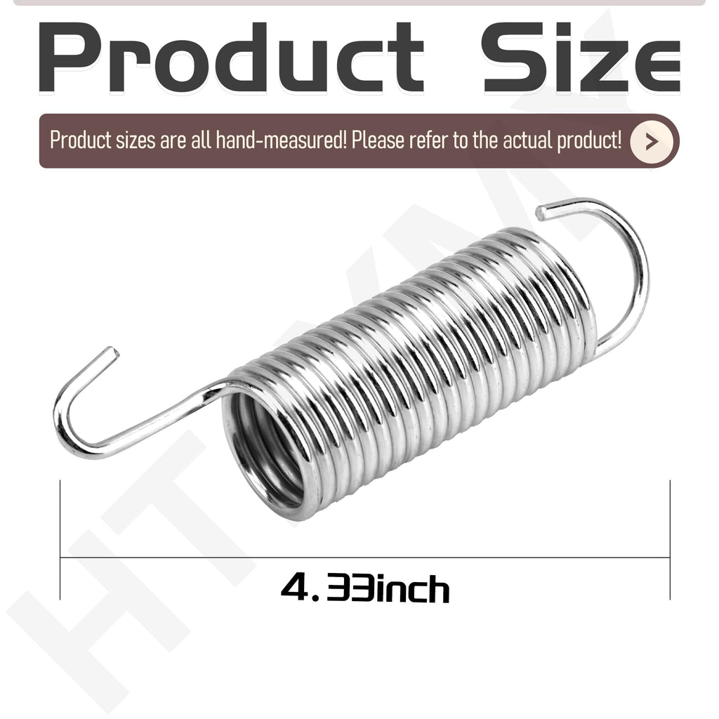 2 PCS 1656936SM Mower Deck Extension Spring, Chrome, Silver for BS Mower