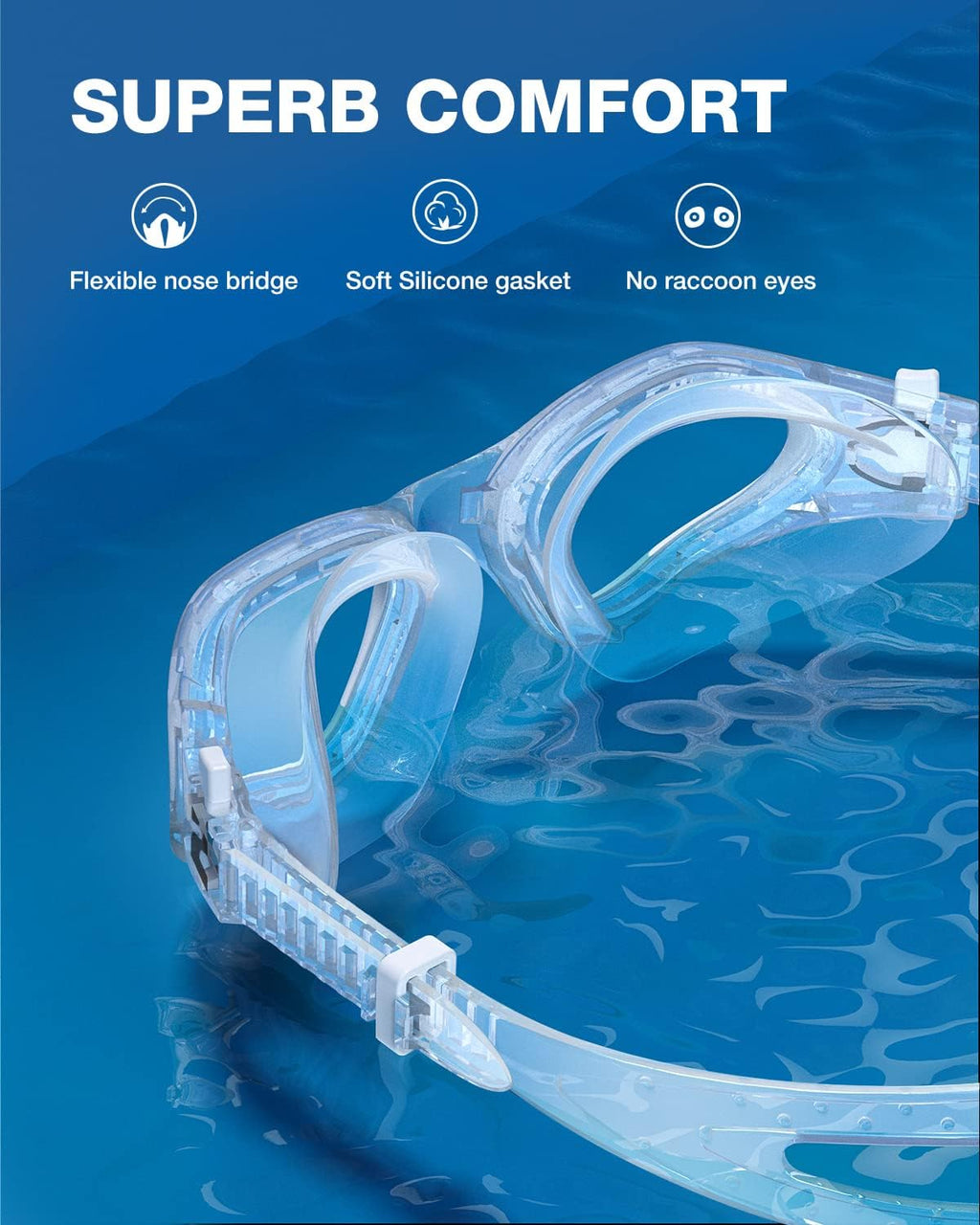 Swim Goggles, G1 SE Swimming Goggles Anti-Fog for Adult Men Women