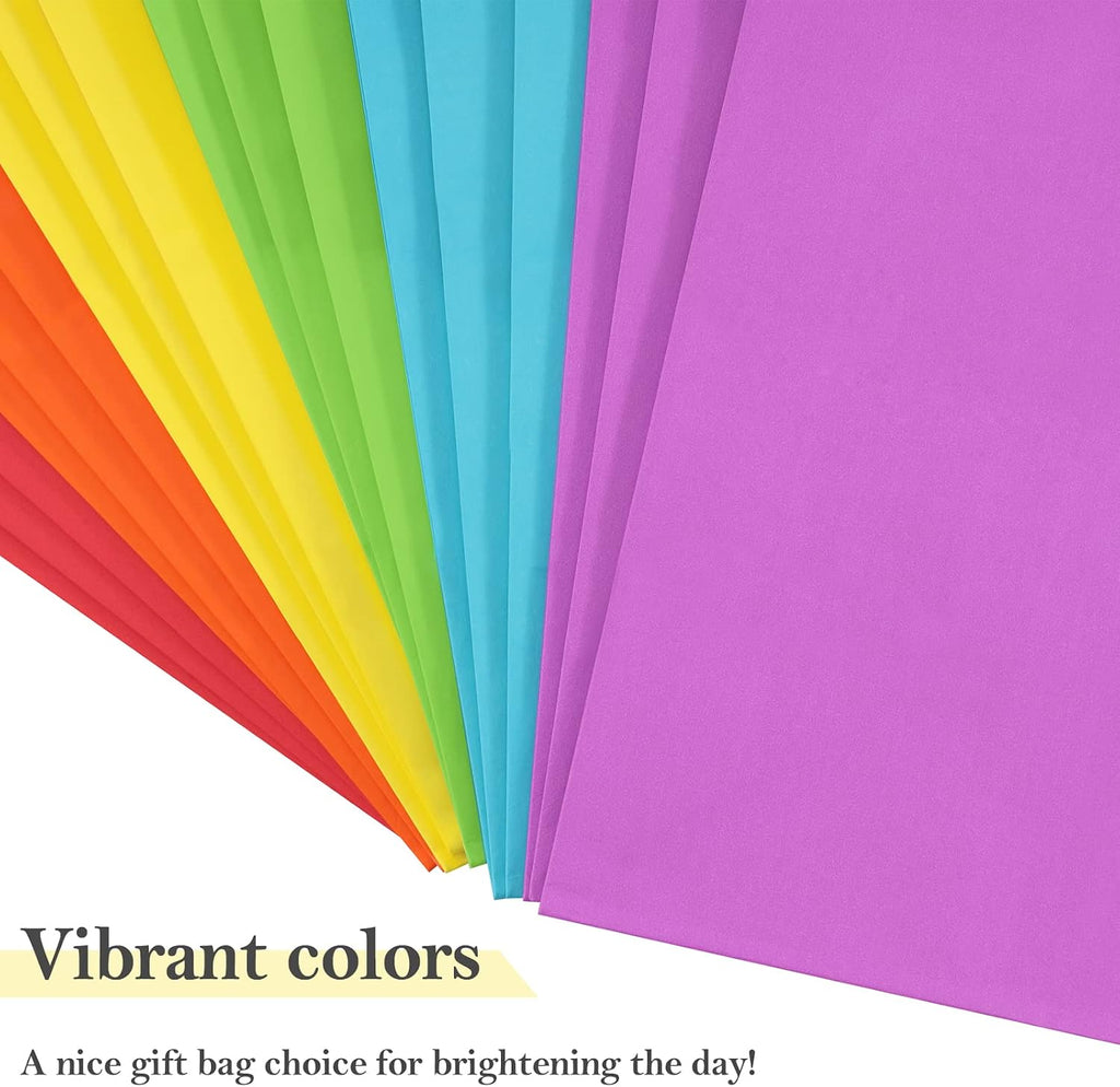 Gift Bags with Handles 5.25x3x8 Inch Assorted Colors 24 Pack