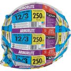 Armor lite Type Mc Aluminum Armored Cable, 12/3, 600 Volts, 250 Ft. Coil