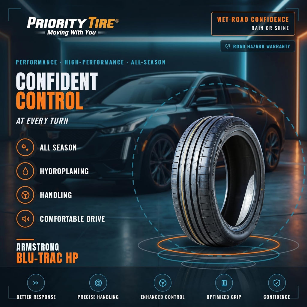 Blu-Trac HP 205/45R17 88W XL All Season Passenger Tire | Passenger High Performance All Season Traction 88W Rated