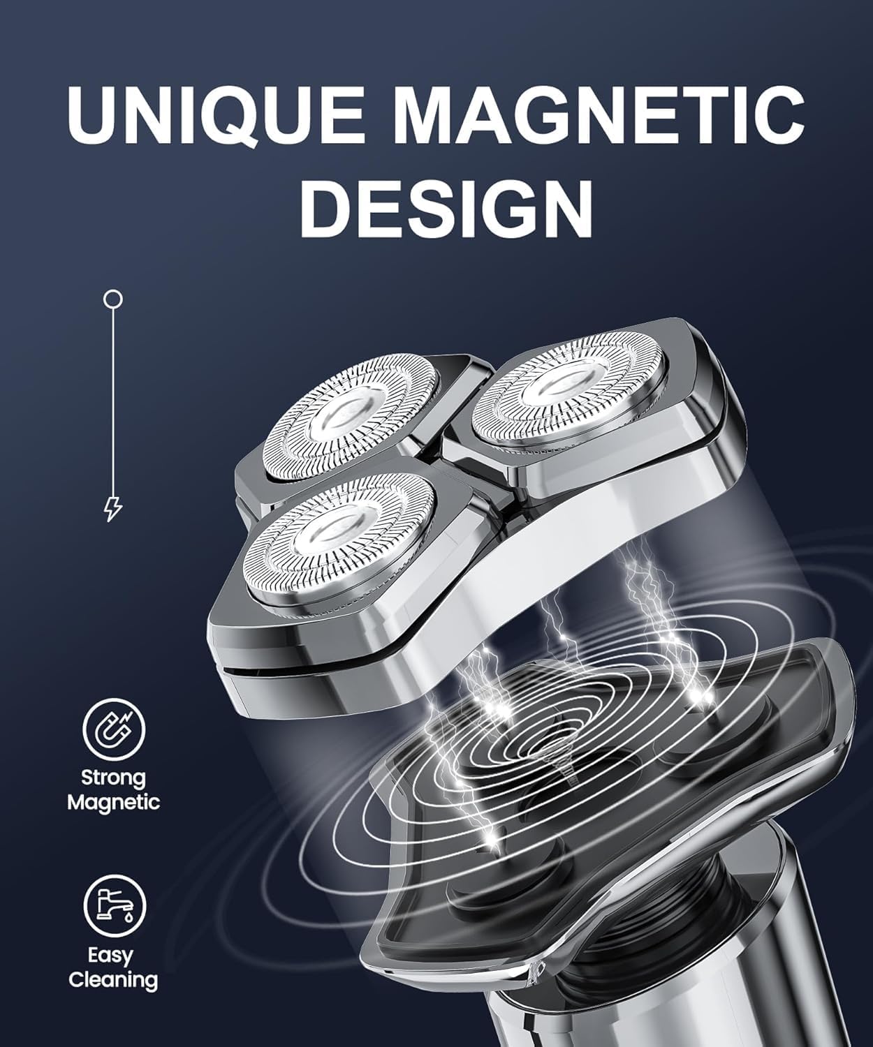 Electric Razor for Men，10,000RPM High-Speed Motor, IPX8 Waterproof, 𝐔𝐩𝐠𝐫𝐚𝐝𝐞𝐝 𝐂𝐮𝐫𝐯𝐞𝐝 𝐑𝐚𝐳𝐨𝐫 𝐅𝐨𝐢𝐥,Quick Charge & Travel