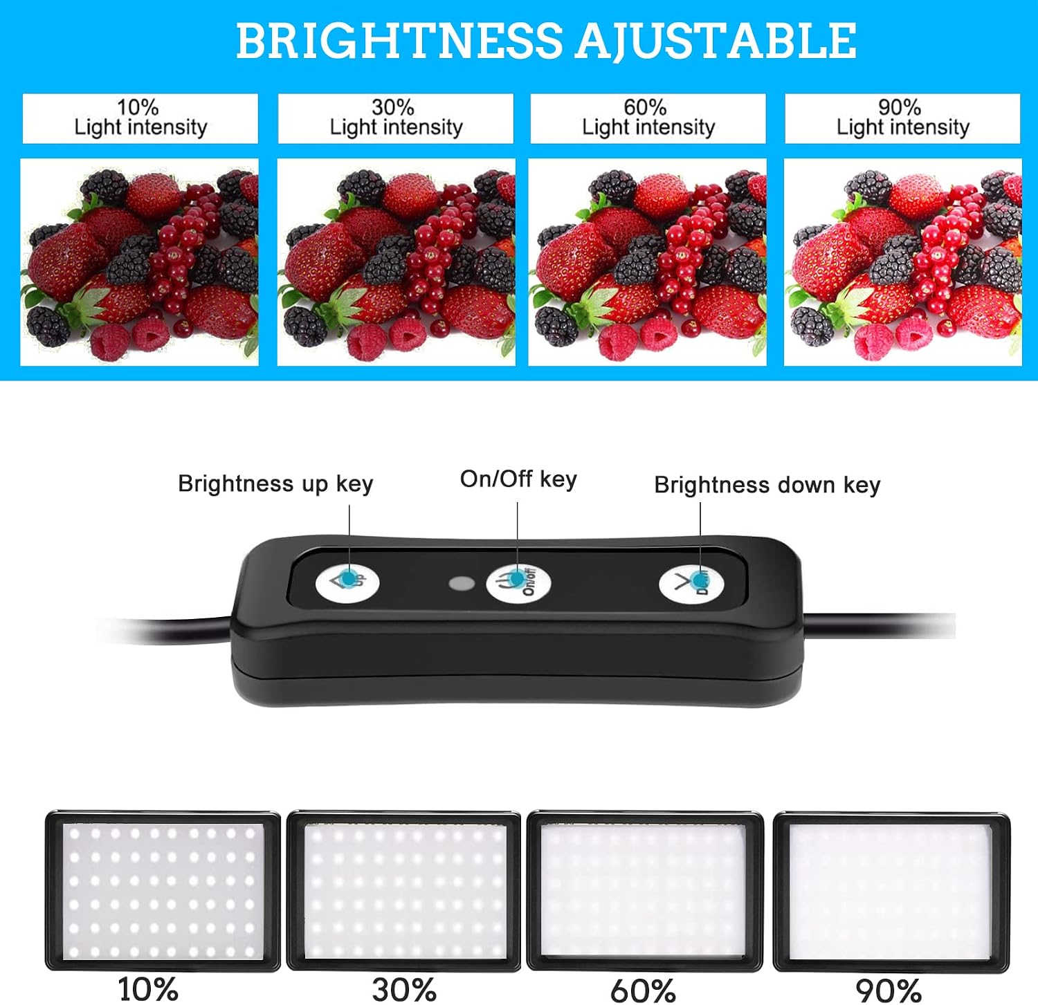 LED Video Light 2-Pack, 5600K Dimmable USB Camera Lighting Kit | Photography Lights with Mini Tripod & Colored