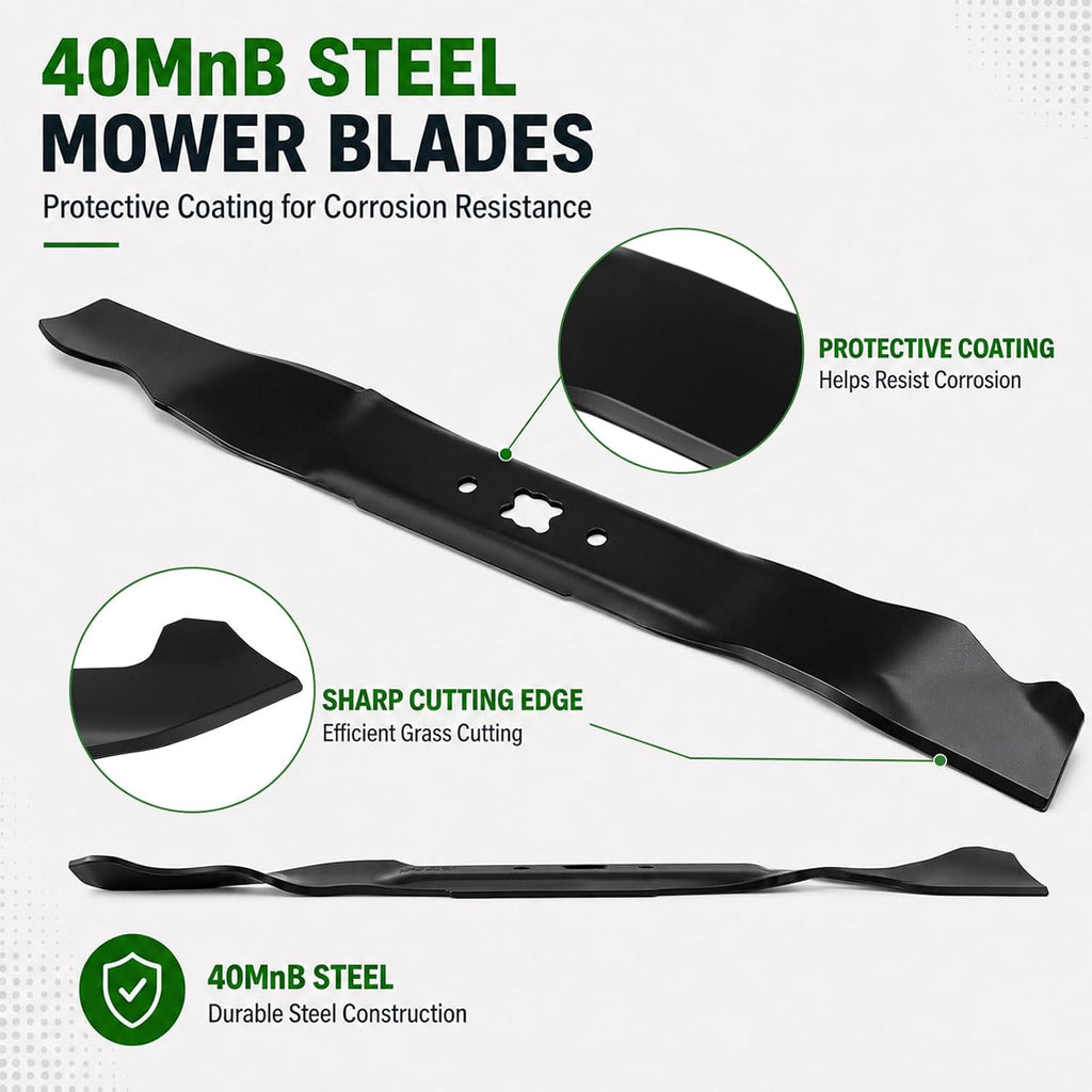 GDDGHS 942-0741A 21 inch Mower Blades Kit for Troy-Bilt, Craftsman