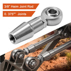 MDEOOSKY 2 Pair 3/8" Heim Joint Rod End Kit, 0.375” Chromoly Joints Panhard Kit with Tube Adapters & Jam Nuts, Ideal for Steering and Suspension Systems
