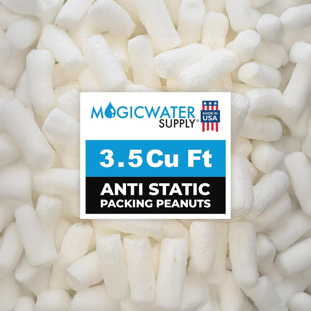 MagicWater Packing Peanuts for Shipping - Void Filler Cushion - 3.5 Cu Ft