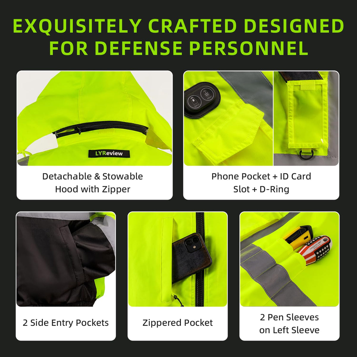 Safety Heated Jacket (X-Large, yellow)