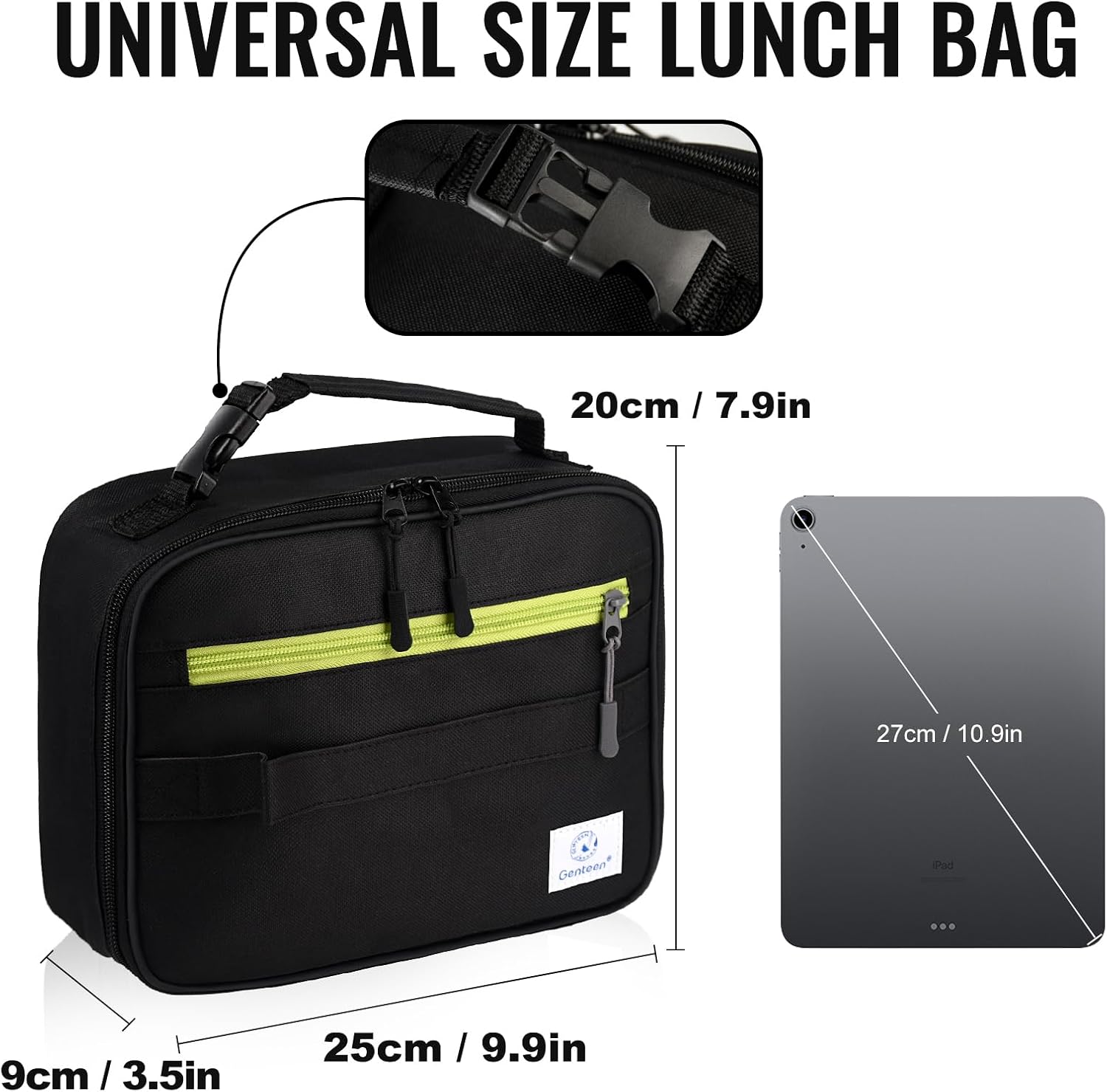 Lunch Box Kids, Insulated Lunch Bag Kids Boys Girls Back to School, Soft Lunch Box for Men Reusable Lunchbox for