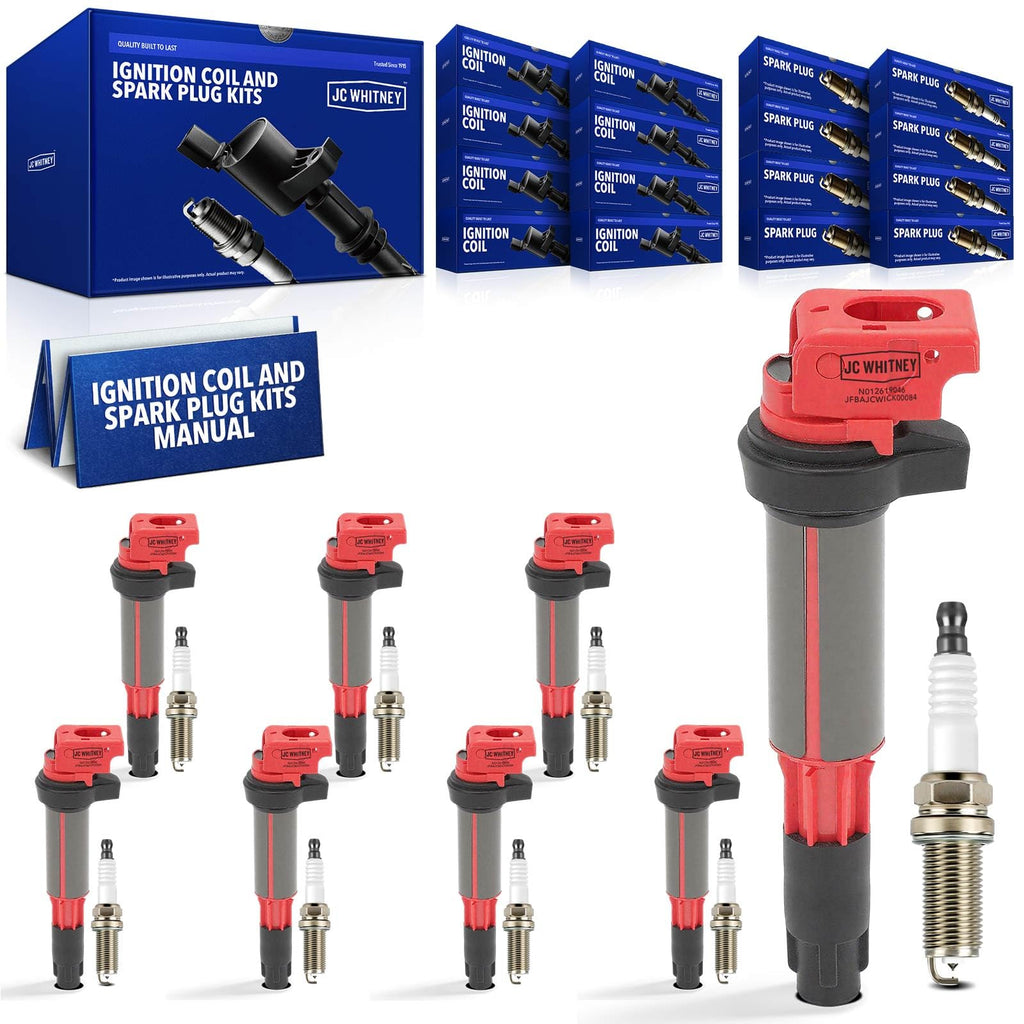 JC Whitney 8pcs Ignition Coils & 8pcs Iridium Spark Plugs Kit