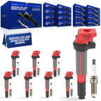 JC Whitney 8pcs Ignition Coils & 8pcs Iridium Spark Plugs Kit