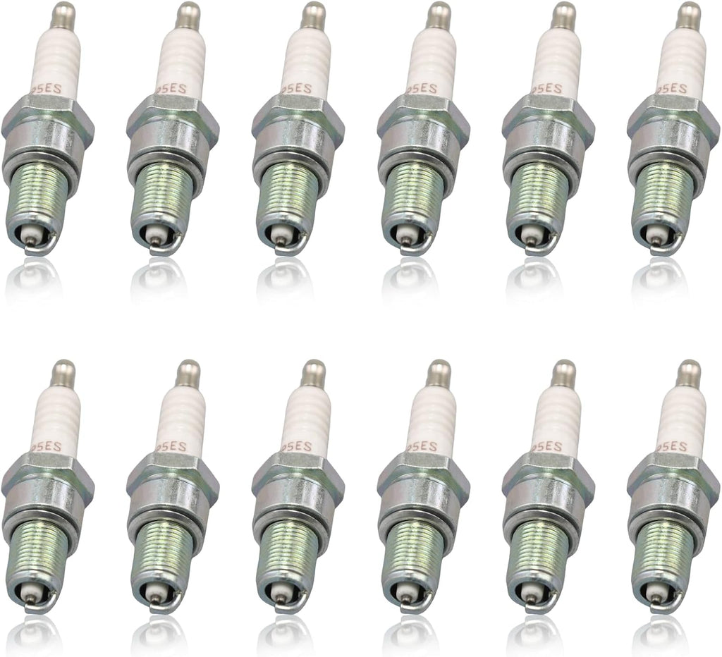 BPR4ES Spark Plug Replacement for NGK 6578 7222, 12PCS Spark Plug for Kawasaki 92070-7004 John Deere M805853 Arien 9873 Motorcycle Lawn Mower