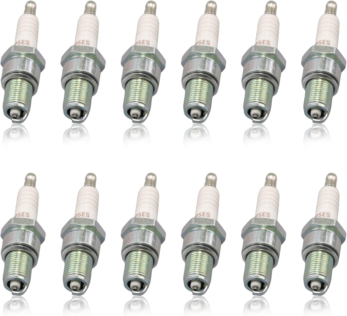 BPR4ES Spark Plug Replacement for NGK 6578 7222, 12PCS Spark Plug for Kawasaki 92070-7004 John Deere M805853 Arien 9873 Motorcycle Lawn Mower
