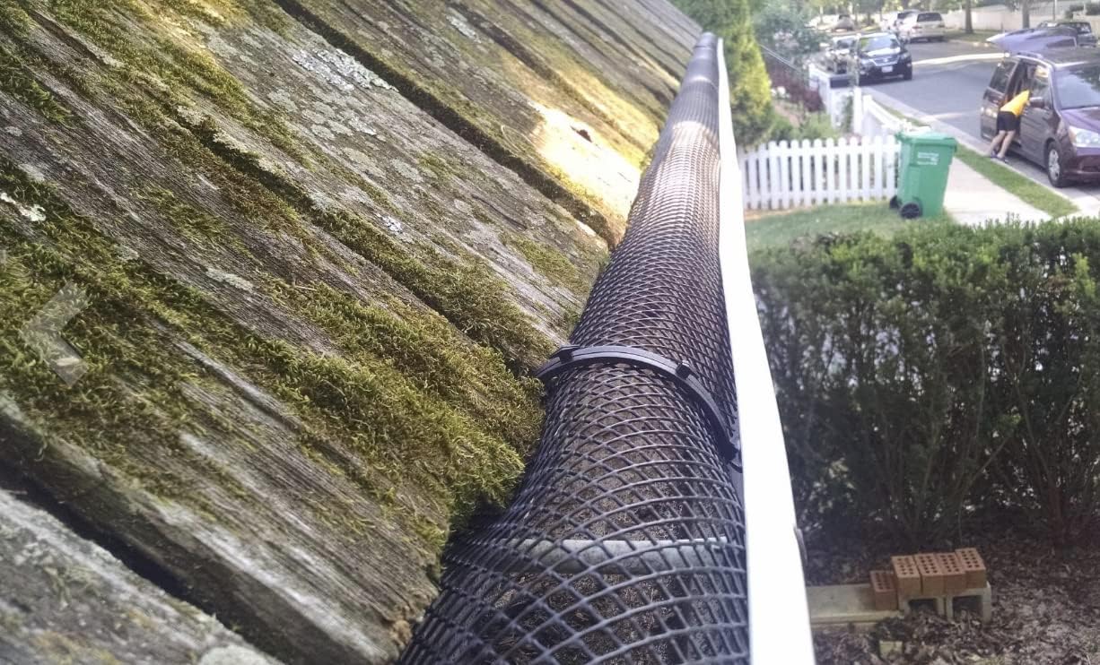 6” Gutter Guard Mesh - 20 Foot Leaf Guard Protects from Branches, Leaves, Debris - Easy Cut with Scissors to Custom