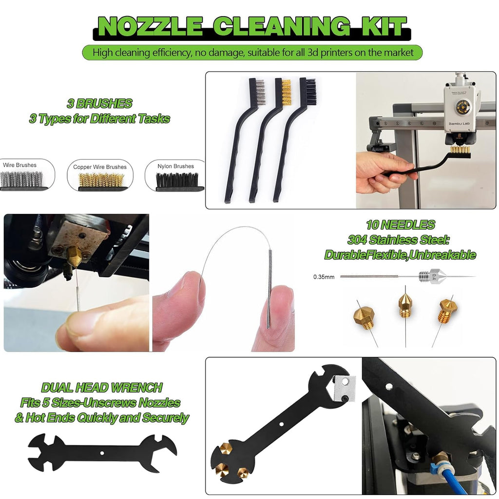 3D Printing Tool Set with Wood Box – 3D Printer Tools Features a deburring Tool, Wire Cutter, Drill, and Scraper for