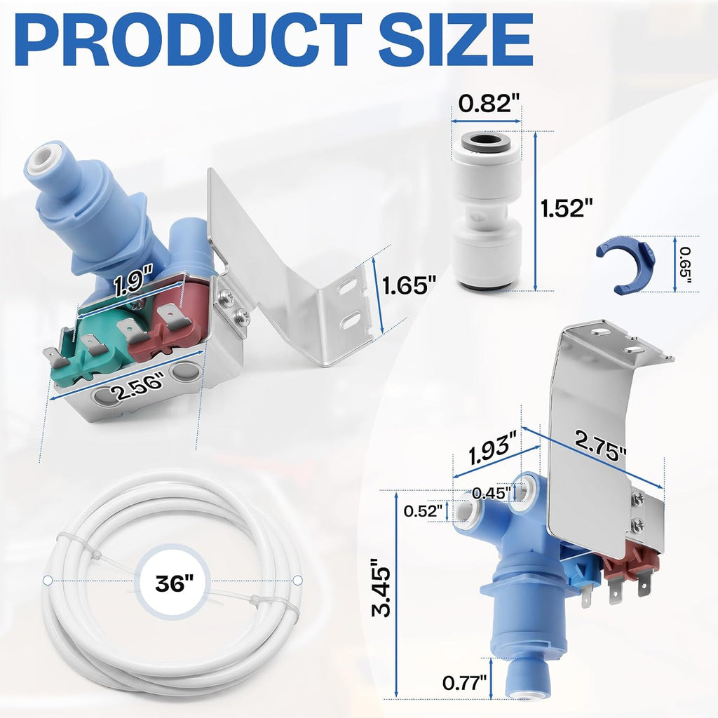 For Whirlpool ED5FVGXWS00 Refrigerator Water Valve Replacement