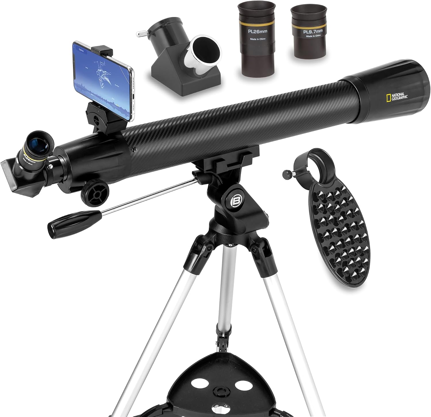 National Geographic 70mm Astronomical Refractor Telescope with Fully Coated Optics Adjustable Tripod and Astronomy