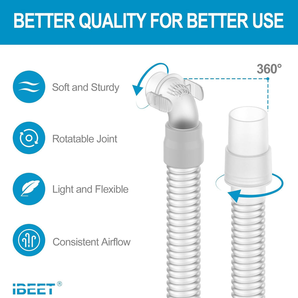 Replacement Tube Assembly for Wisp Nasal Mask, IBEET Short Tube for Wisp Connecting Hose, Replacement CPAP
