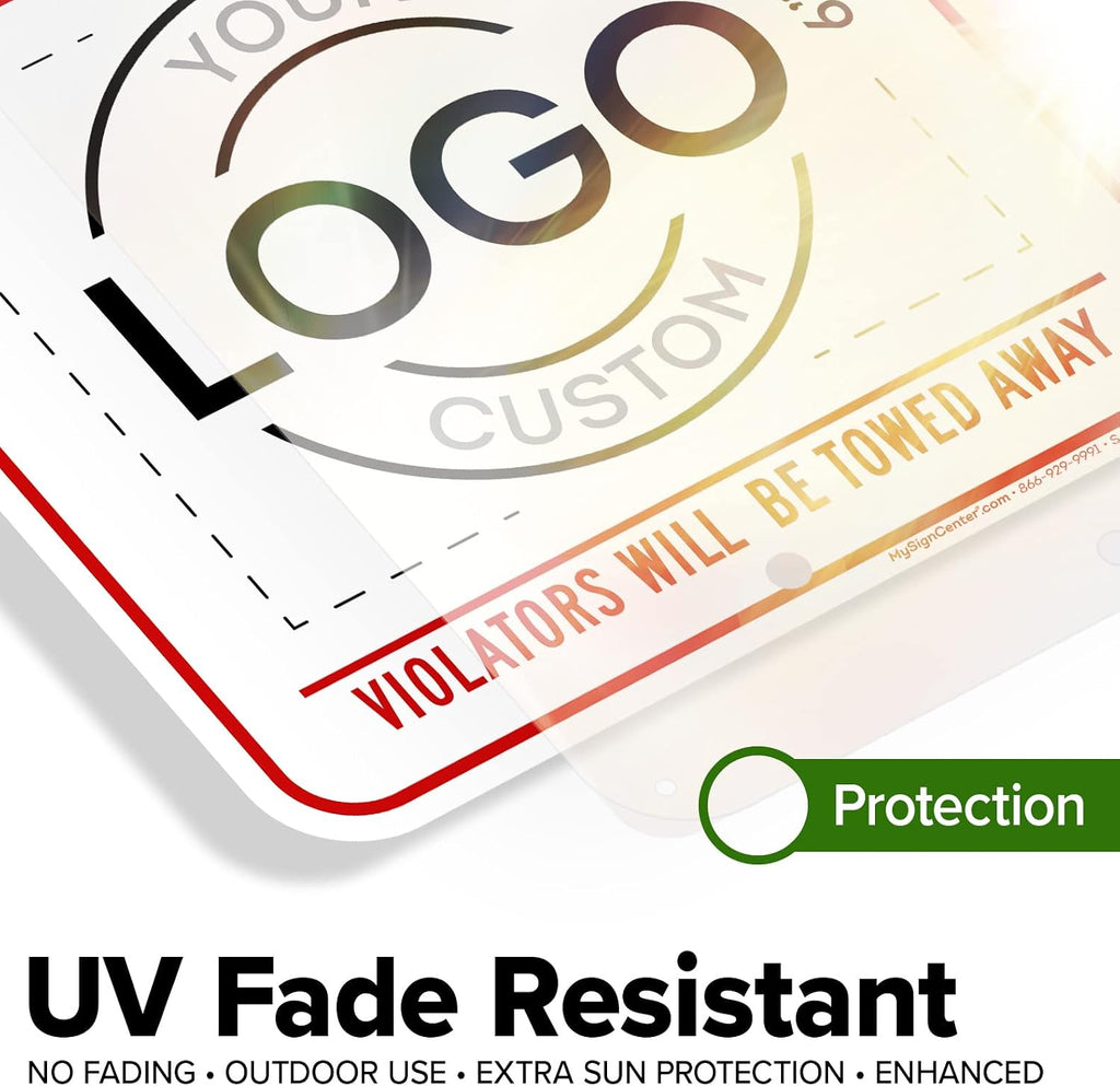 Reserved Parking Sign, Custom Parking Signs for Business, Violators Will Be Towed Away, 10x14 Inches, Rust Free .040