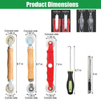 Screen Repair Kit & Window Screen Replacement Kit with Spline Roller Tool, Spline Removal Hook, Screen Cutter - Easy