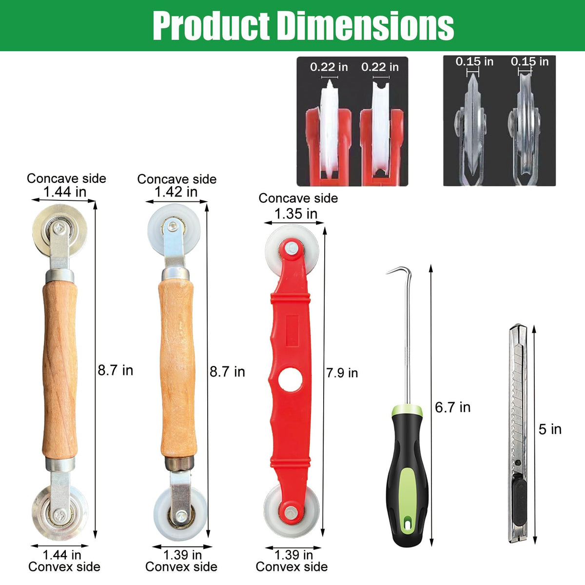 Screen Repair Kit & Window Screen Replacement Kit with Spline Roller Tool, Spline Removal Hook, Screen Cutter - Easy