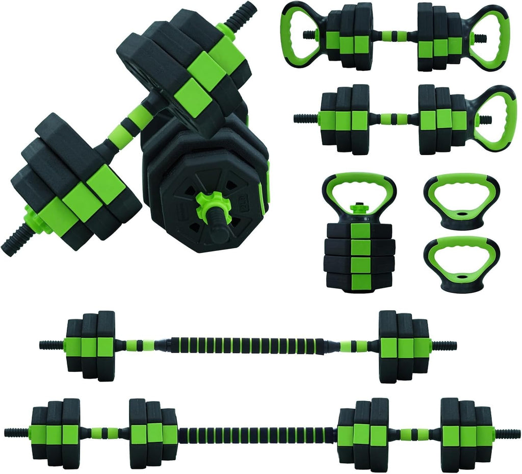 4-in-1 Adjustable Dumbbell Set, 30/44/66/88 Lbs Free Weights Set with Connector, Fitness Exercise Equipment Used As