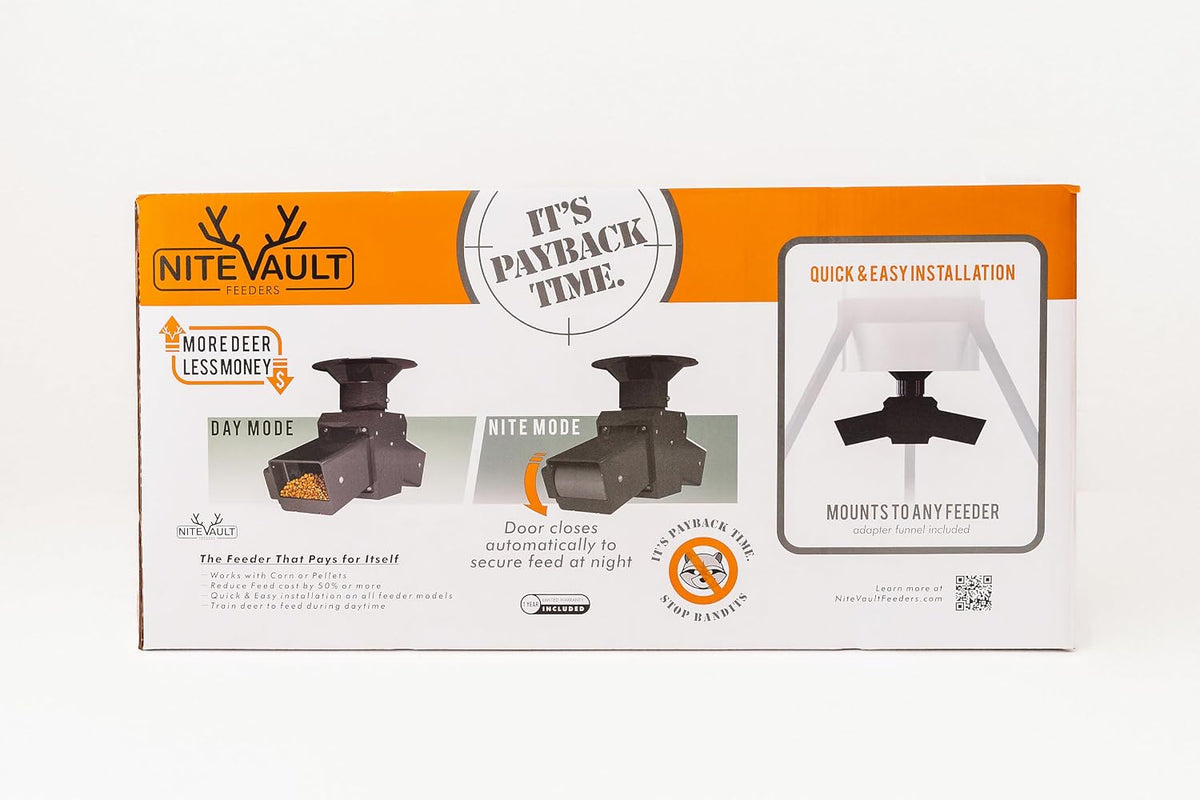 Nite Vault Timer Controled Gravity Feeder with adpater Funnel