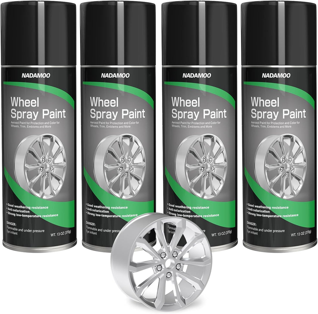 Silver Spray Paint for Wheels, Semi-Gloss