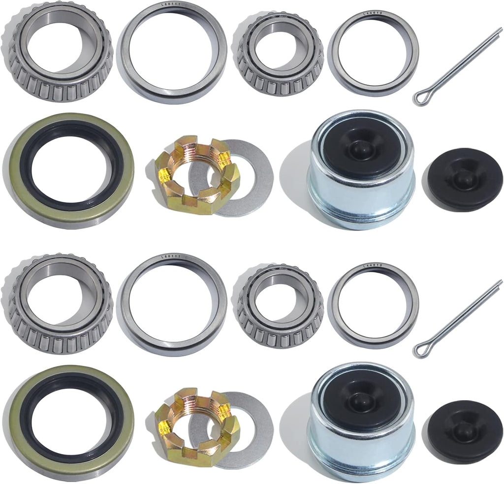 2Sets L68149 L44649 Trailer Hub Bearings Kit for 3500 lb #84 Axle
