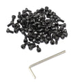 iexcell 100 Pcs M4 x 8mm Thread Pitch 0.7 mm Alloy Steel 12.9 Grade Hex Socket Head Cap Screws Bolts Kit, Black Oxide Finish