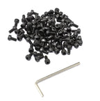iexcell 100 Pcs M4 x 8mm Thread Pitch 0.7 mm Alloy Steel 12.9 Grade Hex Socket Head Cap Screws Bolts Kit, Black Oxide Finish