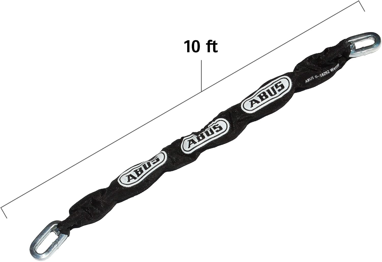 Hardened Steel 6KS 2 Foot x 1/4" Thick Square Security Chain | for Bikes, Containers, Trailers, ATV's, Motorcycles