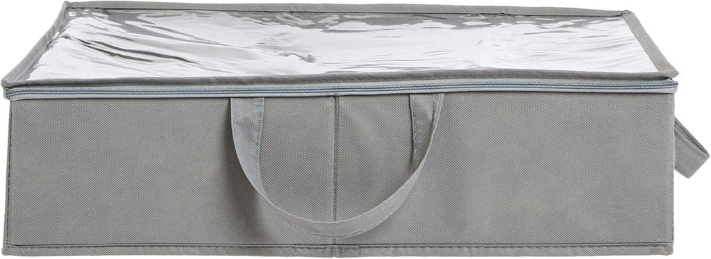 Under Bed Storage Bags for Clothes, Blankets and Linens, Foldable Fabric Containers with Clear Window and Handles
