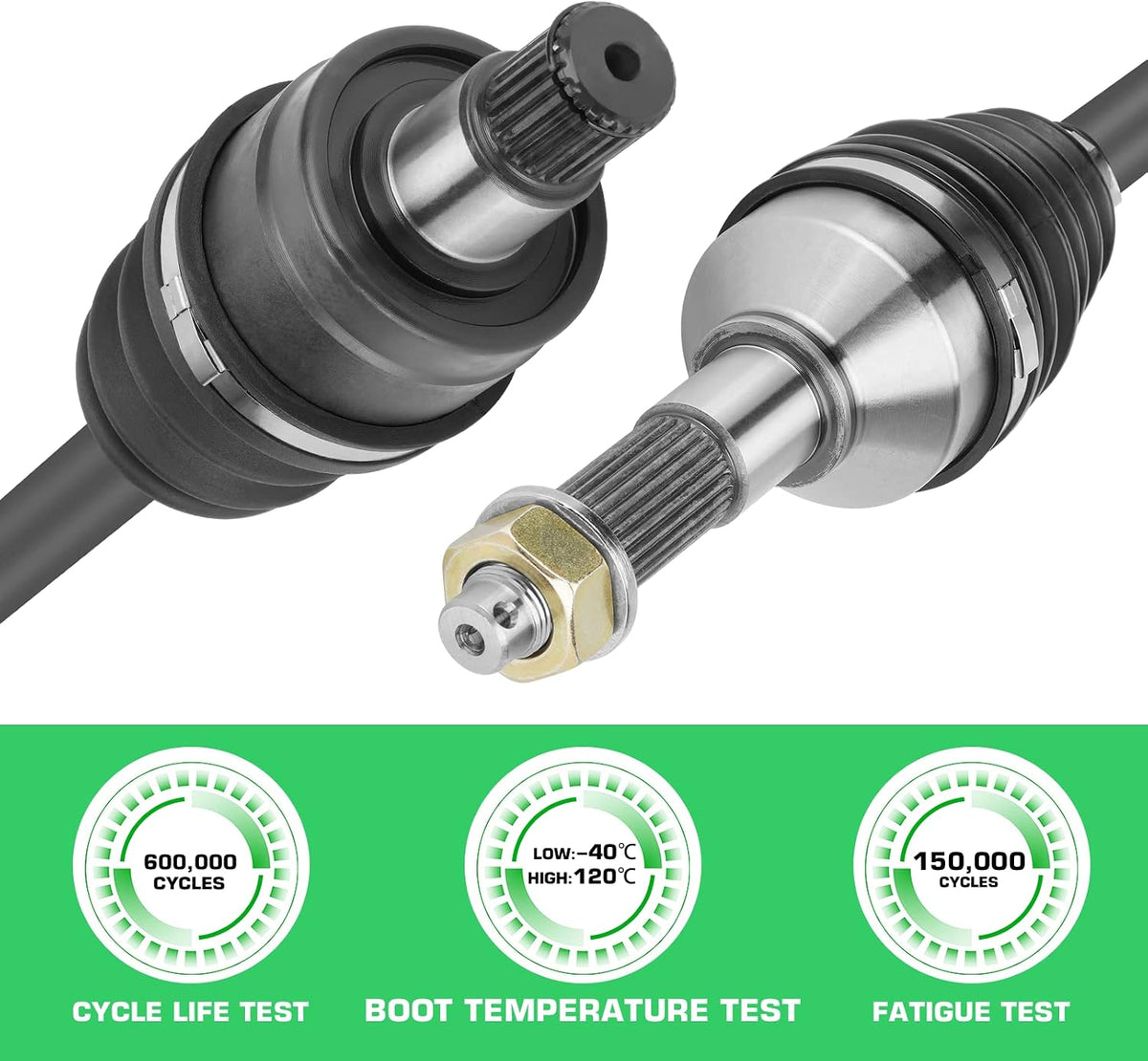 Youxmoto Front CV Axle for Kawasaki Mule Pro FX/FXT/FXR/DX/DXT 2015-2022