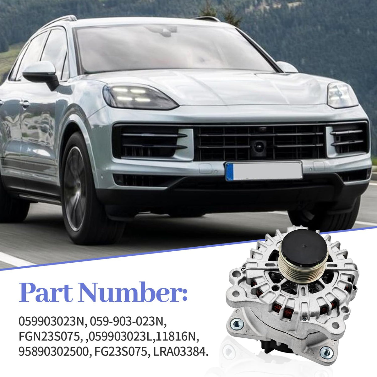 VANPERT 230A 059903023L Alternator Fit for Porsche Cayenne 3.0L 2013-2016