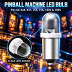 GE44 47 755 Bulb BA9S Pinball Led Bulbs,DC 6V/6.3V, Warm White