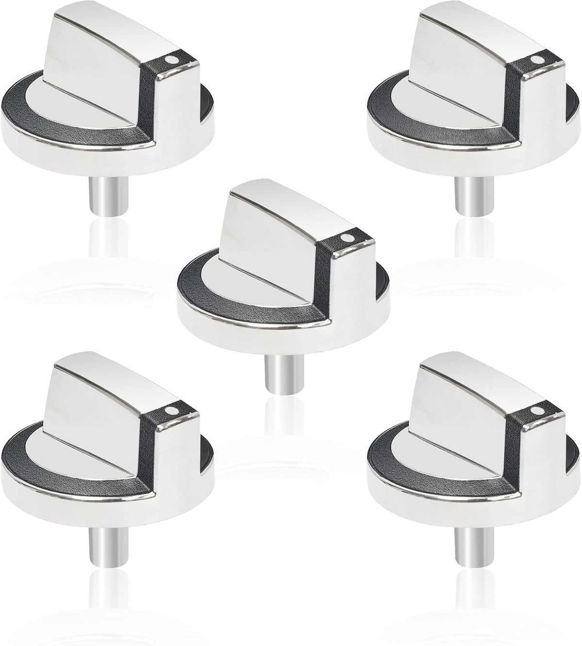 W10284885 Stove Knob Compatible with Whirlpool Gas Range Cooktop - 5 Pack