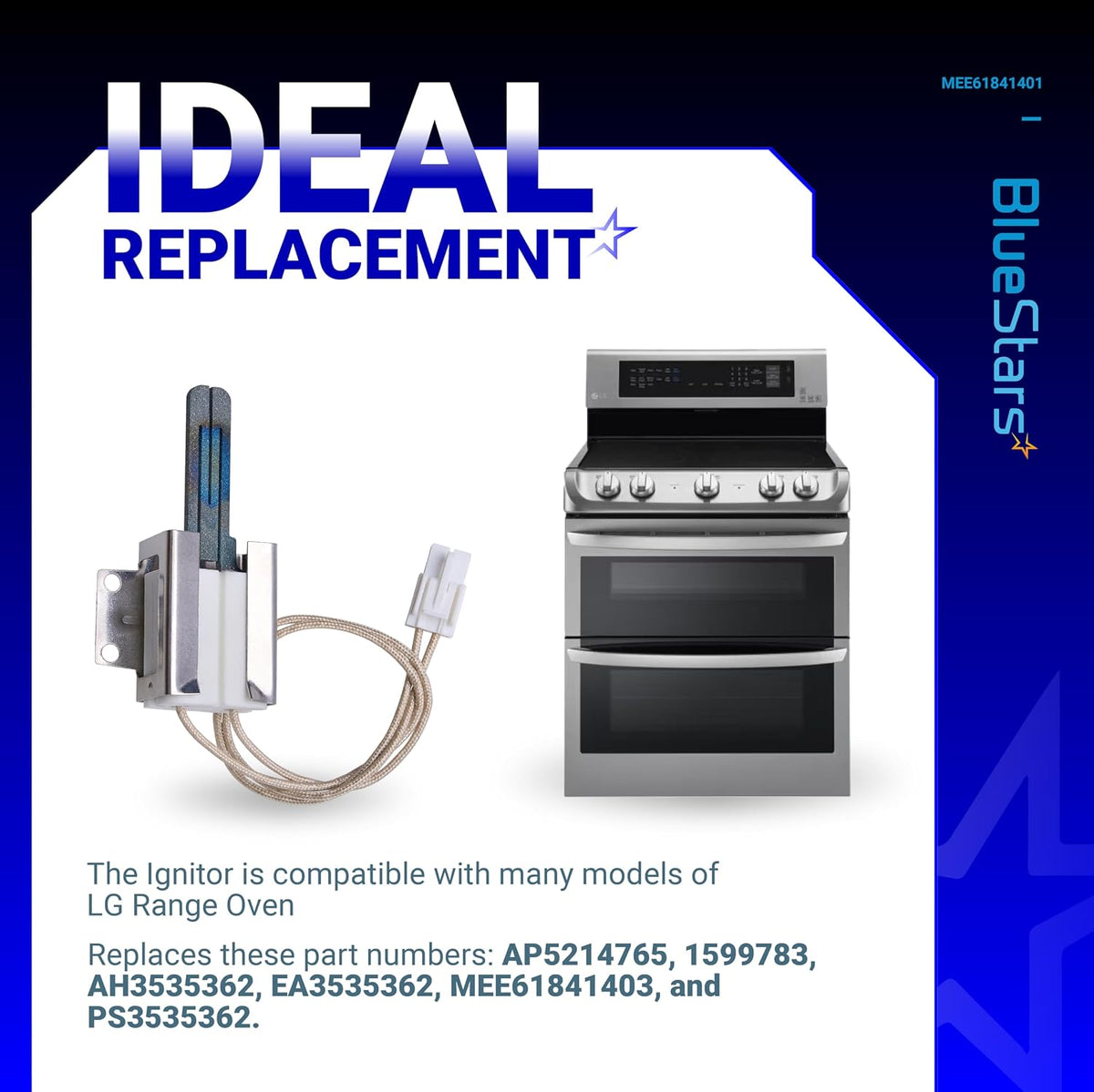 [Upgraded] BlueStars MEE61841401 Range Oven Igniter for LG Gas Range